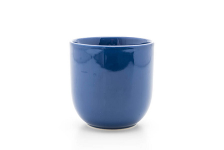 蓝色陶瓷杯