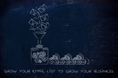 如何增长你的电子邮件列表以增长你的博客的概念