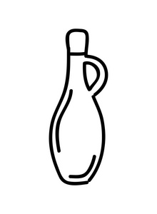 橄榄油瓶孤立图标设计