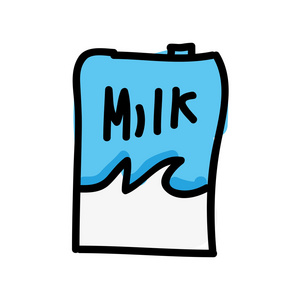 牛奶盒分离图标设计
