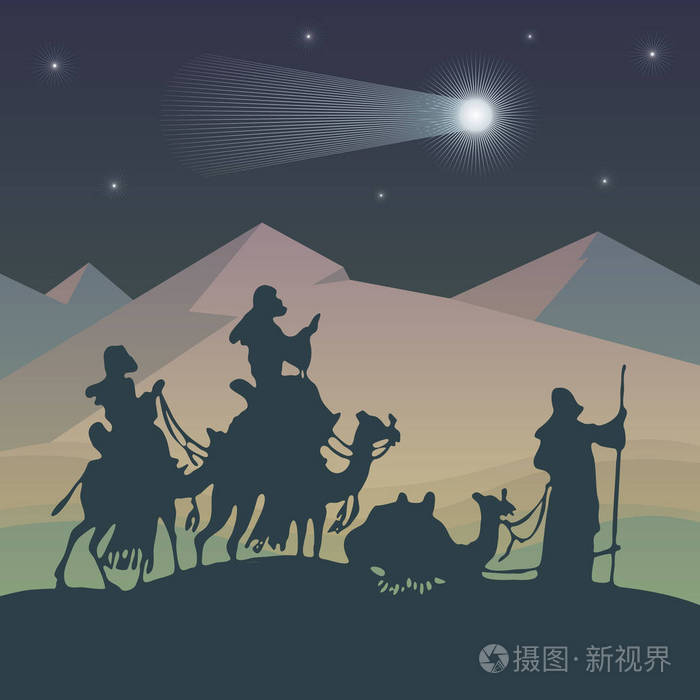 王东方三博士矢量图