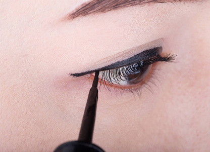女人化妆用黑色眼线笔