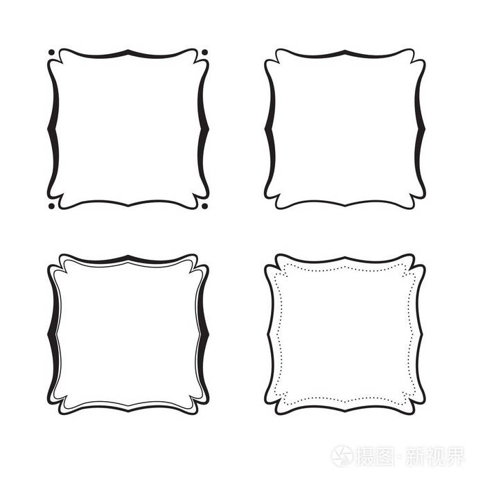 设计装饰框架的矢量集