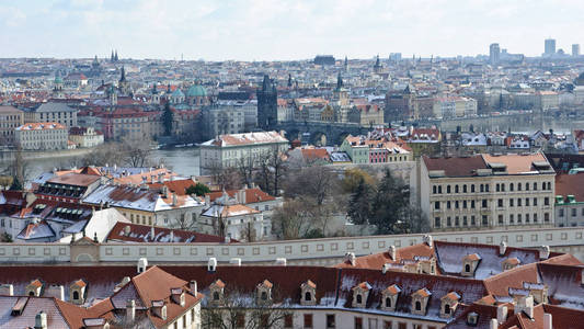 从布拉格城堡布拉格的视图
