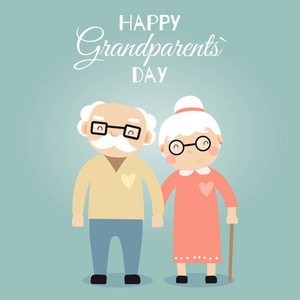 快乐祖父母日问候海报