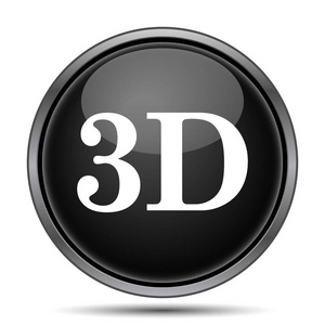 3d 图标。白色背景上的互联网按钮