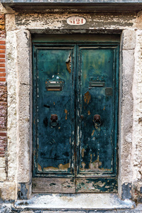 在威尼斯，意大利威尼斯的美丽复古门