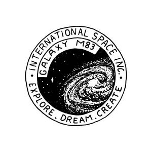 火星标志的使命。探索天文星系和太空。宇航员宇航员的冒险。行星和卫星徽章标志 t恤衫贴纸。复古雕刻手绘素描
