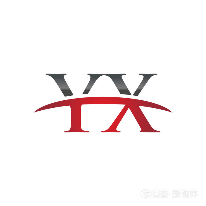 首字母 yx 红色耐克标志耐克标志