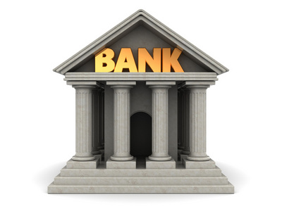 银行建筑的插图