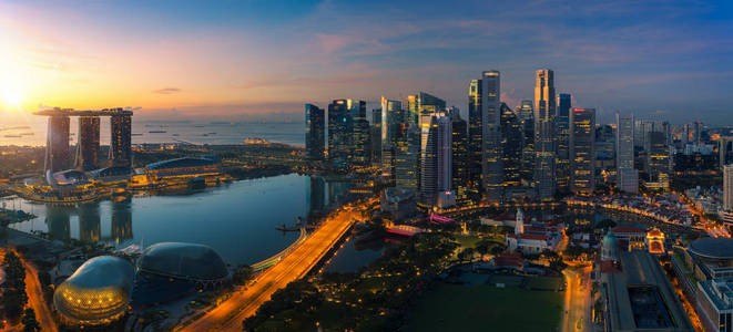 新加坡市城市景观