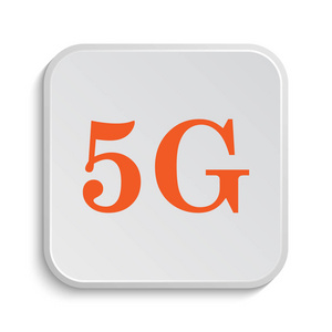 5g 图标。白色背景上的互联网按钮