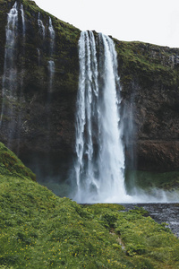 冰岛高原 Seljalandsfoss 瀑布风景景观观