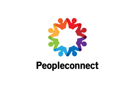 创意多彩人群 Logo 设计插图