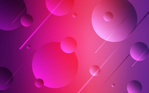 浅紫色, 粉红色矢量模板与圆圈。抽象背景上的模糊气泡, 色彩渐变。图案可用于美丽的网站