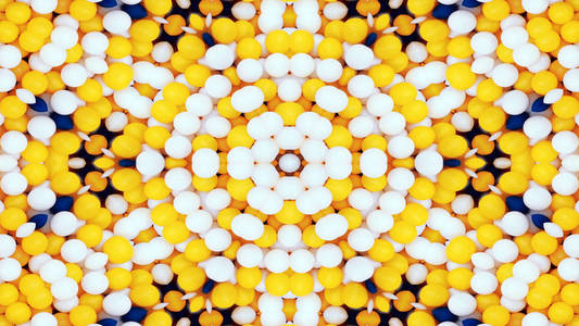 抽象多彩的催眠对称图案观赏装饰万花筒运动的几何圆和星形