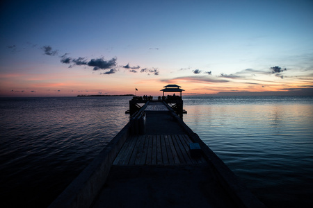 Wakatobi 国家公园，印度尼西亚的夕阳