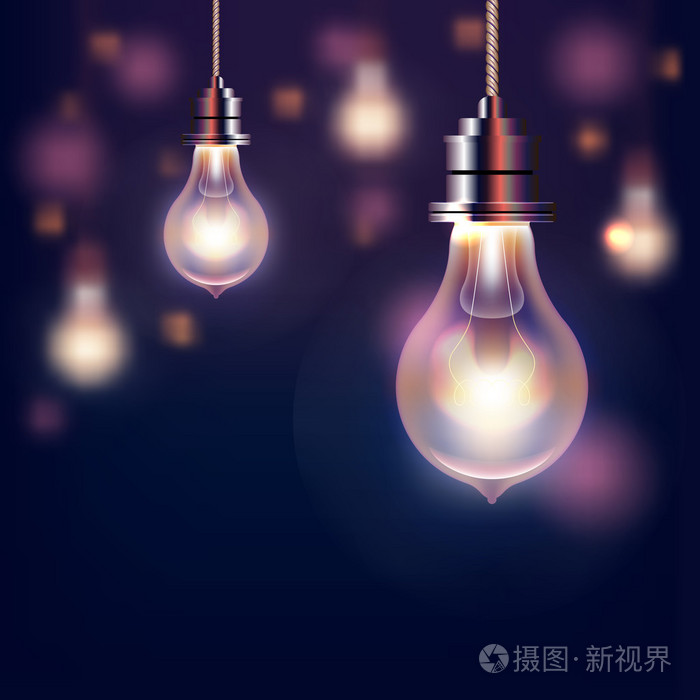 现代矢量灯泡背景