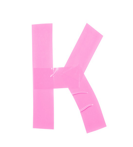 字母 K 符号由绝缘胶带