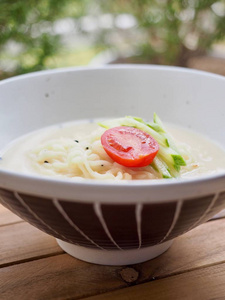 韩国菜豆面, 凉豆汤面