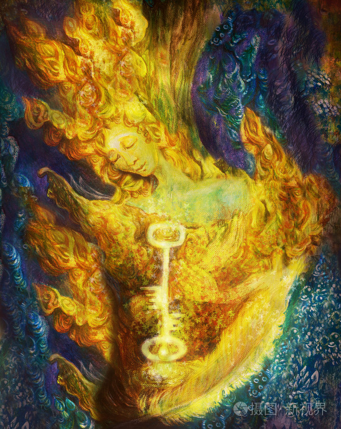 金生火童话卫报 在森林里,多彩绘画