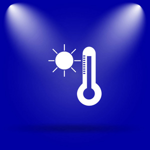 太阳和温度计图标