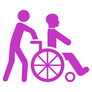 残疾人运输平面字形图标