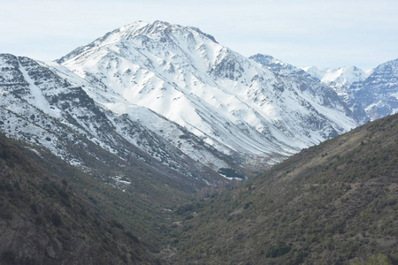 雪山滑雪胜地景观