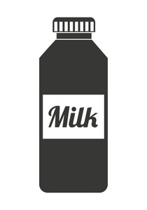 瓶牛奶分离图标设计