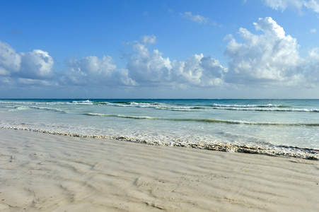 夏季海滩和大海