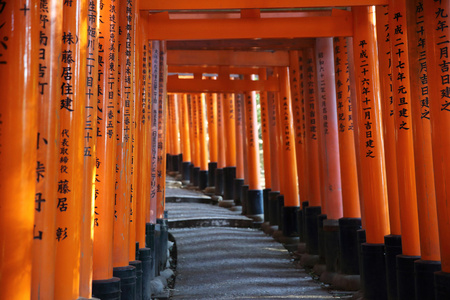 京都议定书6 月 2 日 伏见 Inari 寺 Inari 在京都。日本