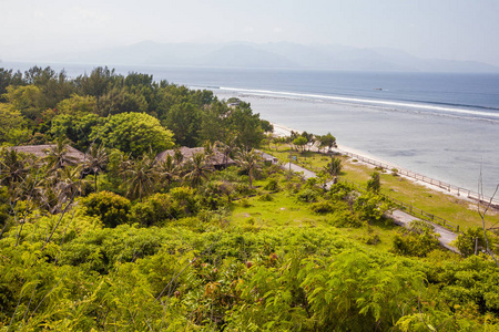 天堂海滩。异国情调的旅游。赤道的其余部分。巴厘岛印度尼西亚