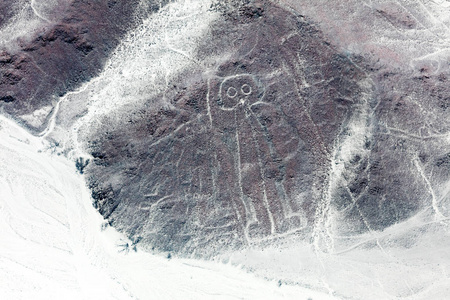 神秘人物纳斯卡沙漠从飞机图片