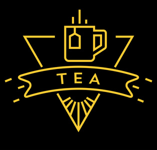 茶与线性风格图标图片