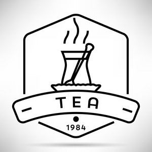 茶与线性风格图标图片