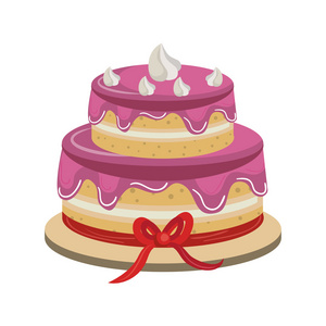 美味的蛋糕甜点孤立的图标