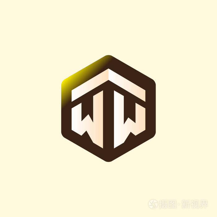 二战初期字母六角标志向量