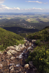 论斯洛伐克高 Tatras 的山峰和高山景观