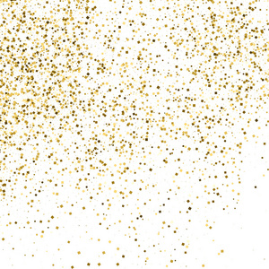 金色的闪光纹理被隔离在白色。琥珀色粒子。庆祝的背景。五彩纸屑的金色爆炸。矢量插图, eps 10