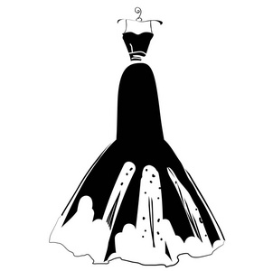 婚纱礼服设计，黑色和白色