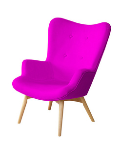 孤立的紫色椅子