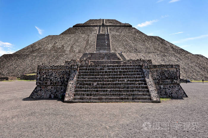 墨西哥特奥蒂瓦坎太阳古遗址建筑金字塔
