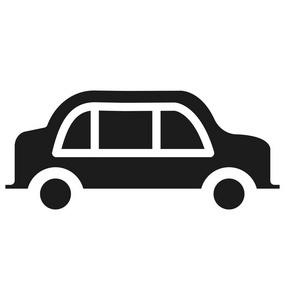 出租车隔离矢量图标用于旅行和旅游项目