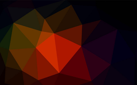 深红色矢量闪亮三角形布局。多边形样式中的全新颜色插图。全新的横幅模板
