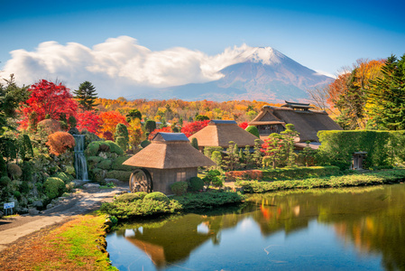 富士山在  忍野八