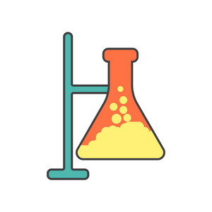 化学图标矢量隔离在白色背景为您的 web 和移动应用程序设计, 化学徽标概念