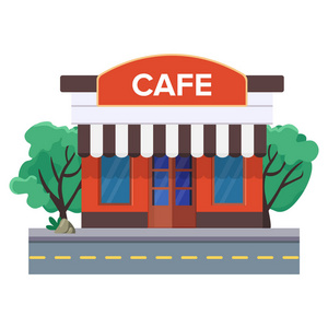路边咖啡馆或咖啡馆附近的咖啡店
