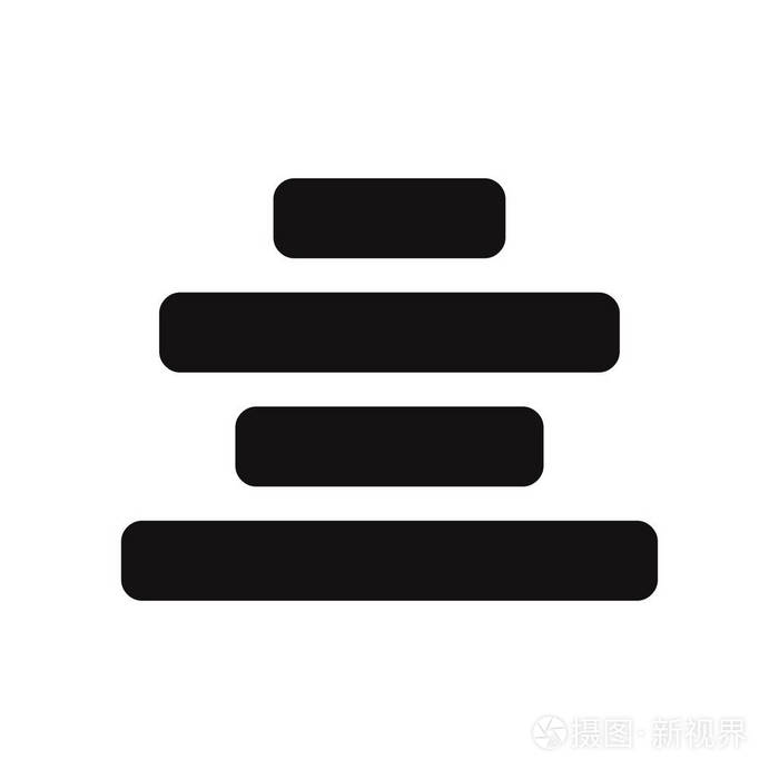 居中文本对齐向量图标