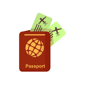 护照图标矢量隔离在白色背景为您的 web 和移动应用程序设计, 护照徽标概念