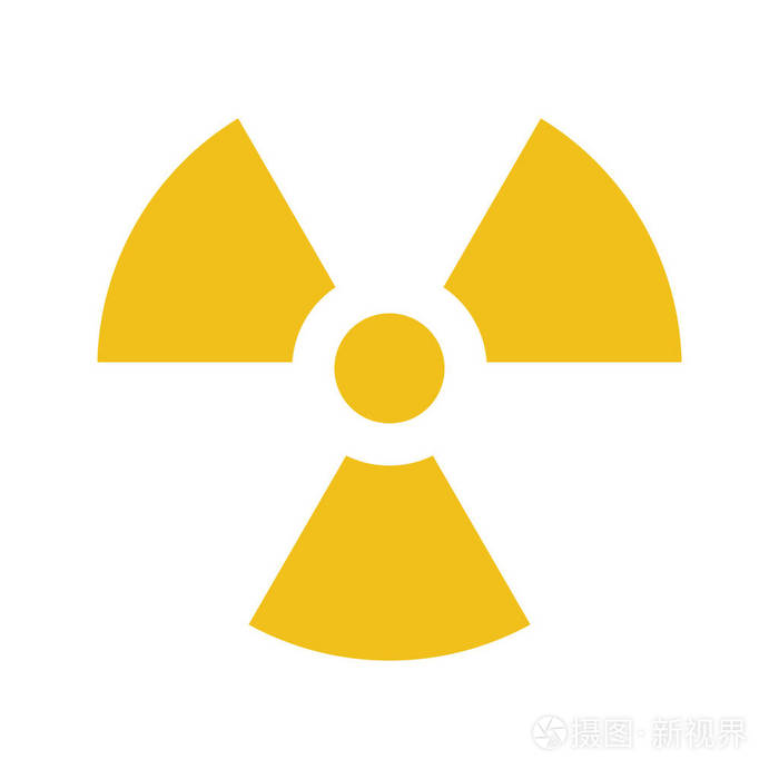 原子幂符号标志符号颜色图标.原子能使用.安全的核电.